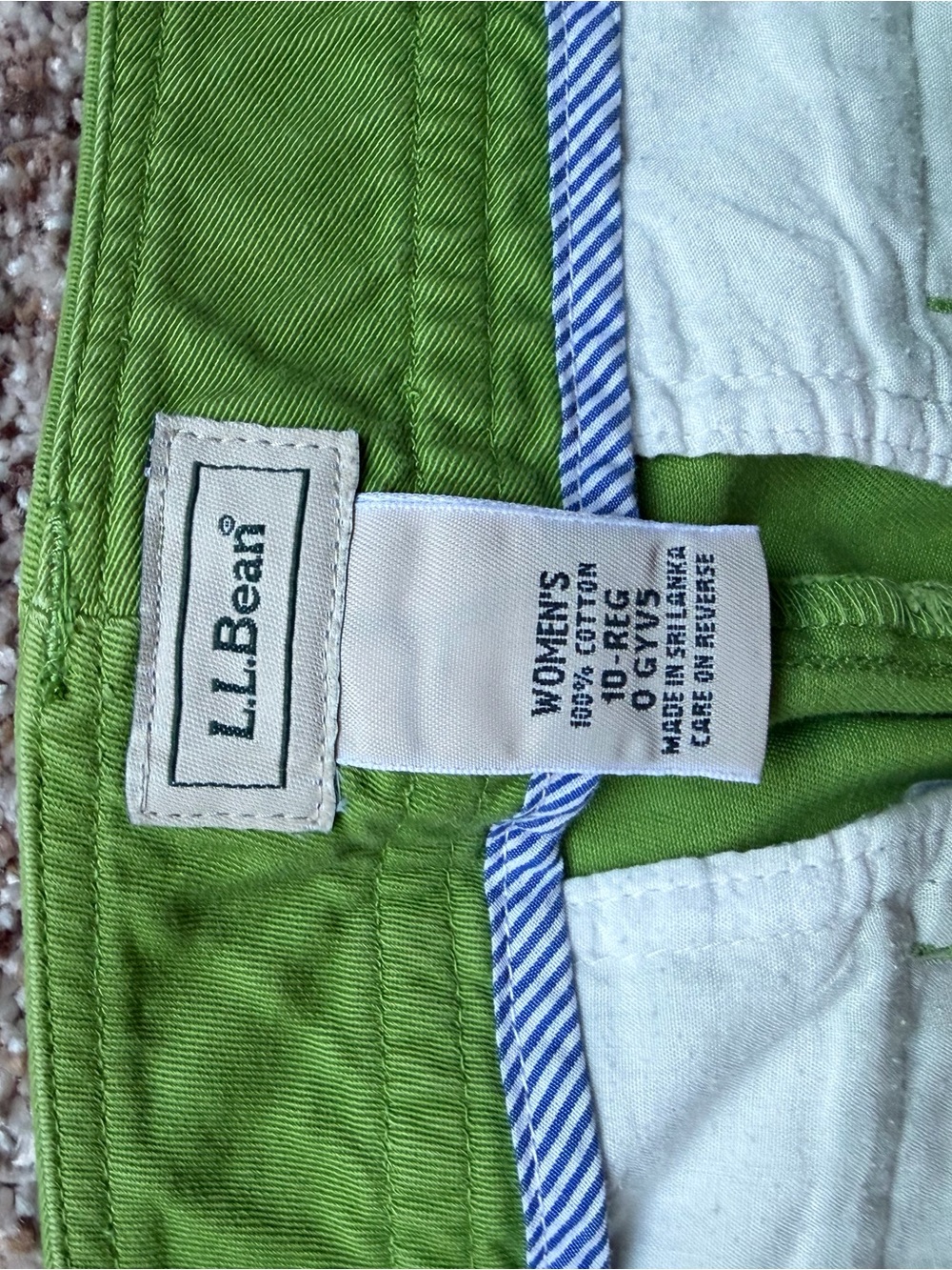 L.L. BEAN Women’s Green 100% Cotton A-Line Skirt - Picture 3 of 3